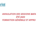 Annulation des sessions Bafa / été 2020